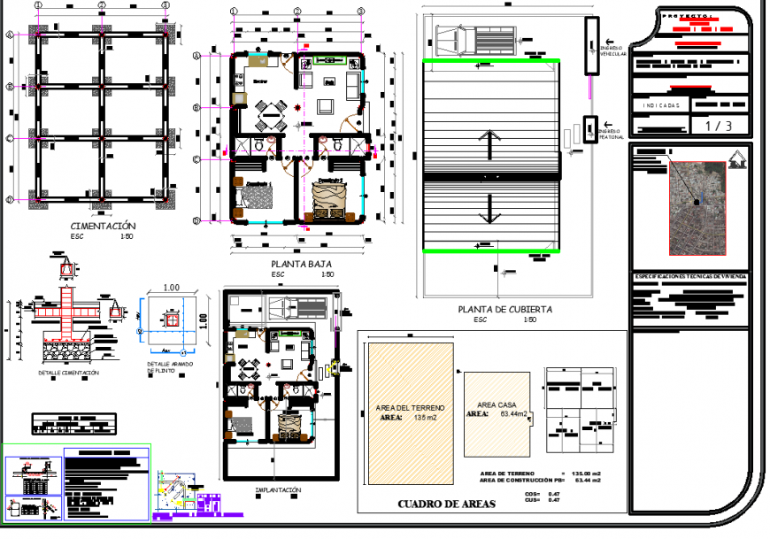 House architectural detail drawing in dwg AutoCAD file.