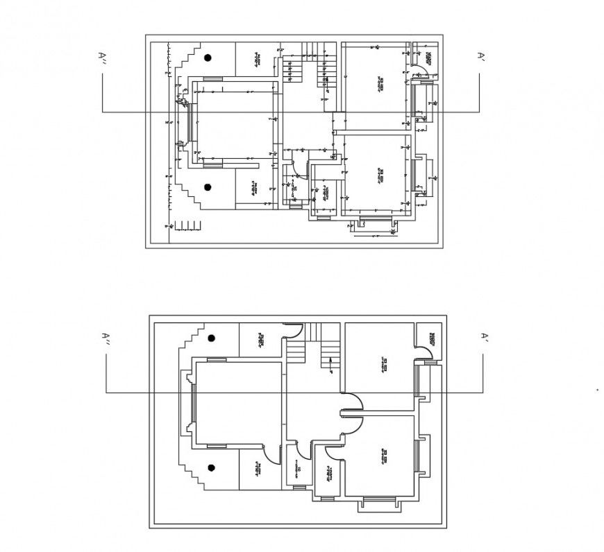 House architecture layout plan and framing plan cad drawing details dwg file