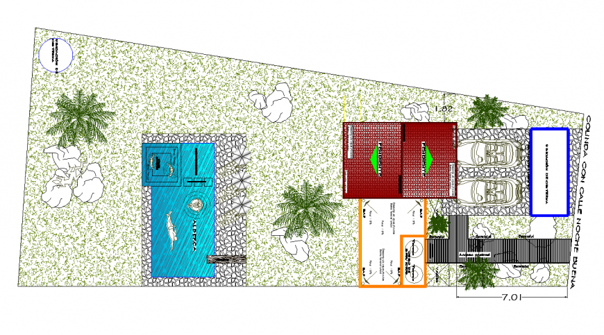 House area plan with architecture design dwg file
