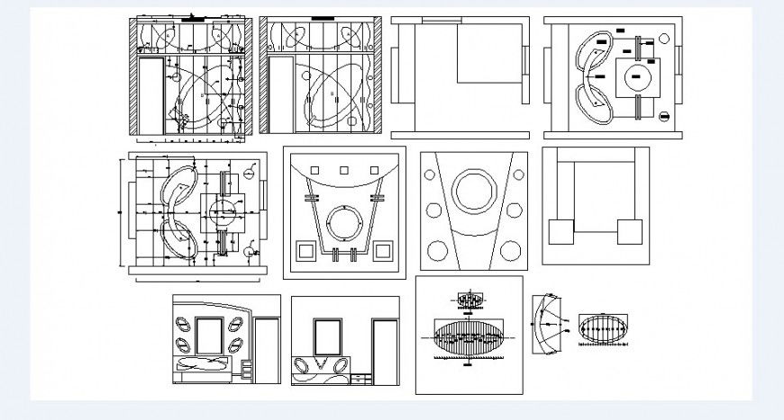 House areas ceiling layout plans and design drawing details dwg file