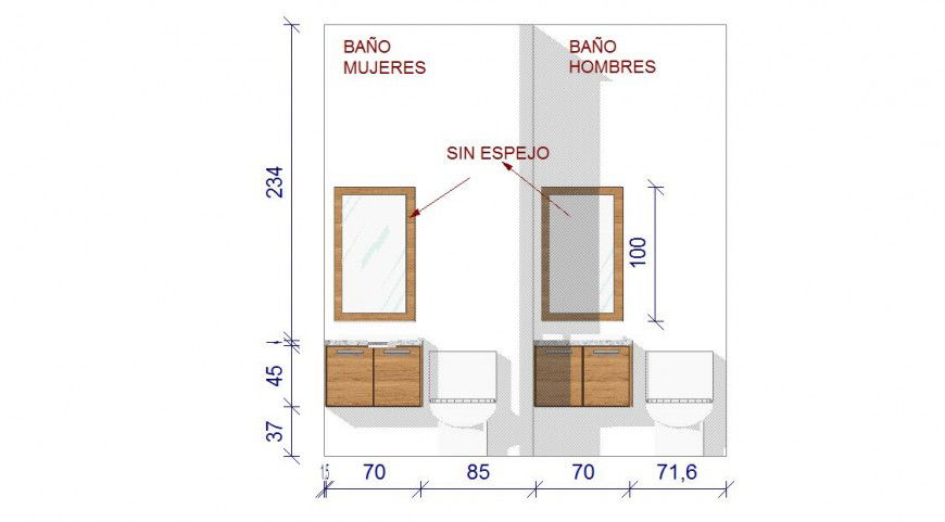 House bathroom 3d drawing, furniture and interior details dwg file