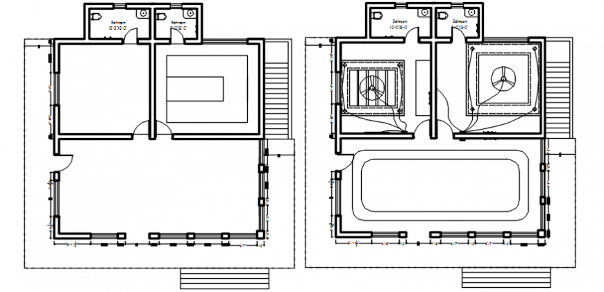 House bedroom framing plan and electrical cad drawing details dwg file