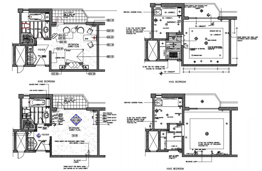 House bedroom layout plan and structure cad drawing details dwg file