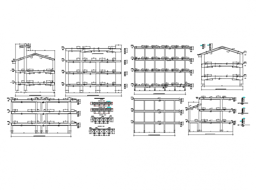 House building construction sectional cad drawing details dwg file