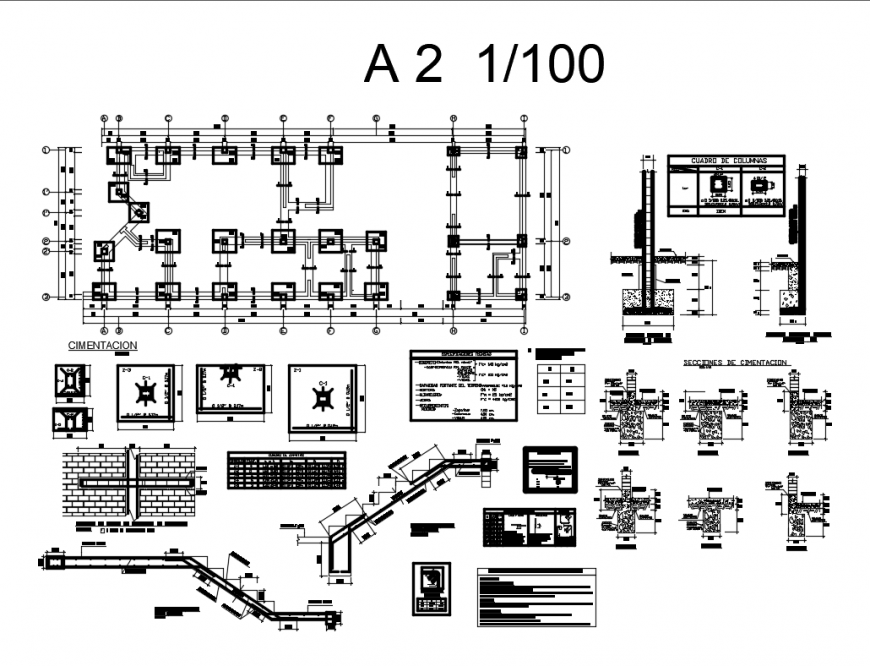 House building construction structure with stairways cad drawing details dwg file