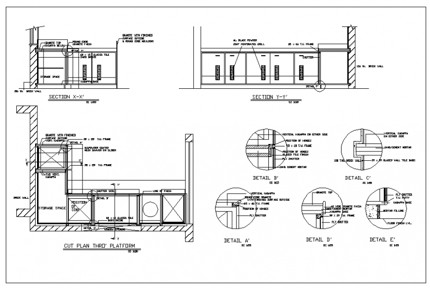 House building section and constructive structure cad dwg file