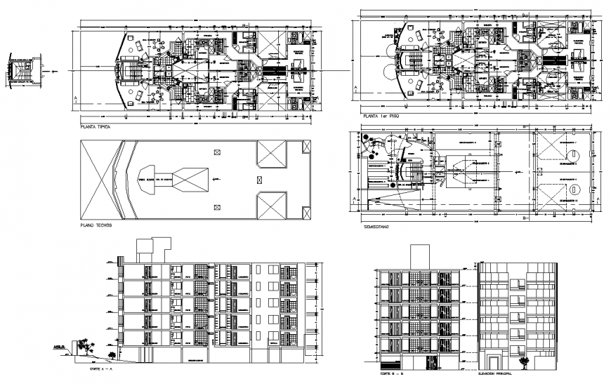 House building structure detail plan, elevation and section layout autocad file
