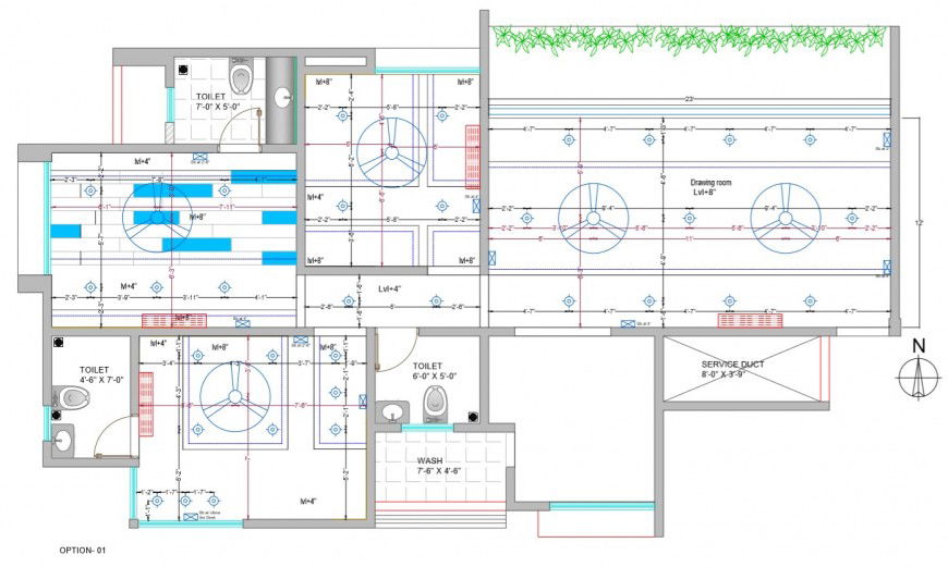 House ceiling plan detail 2d plan in pdf format