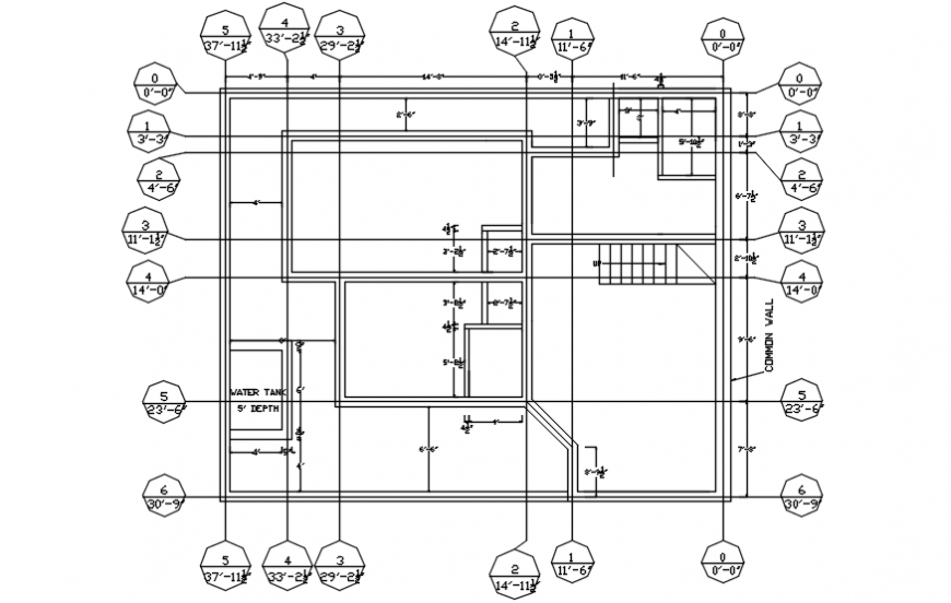 House common first-floor framing plan structure drawing details dwg file