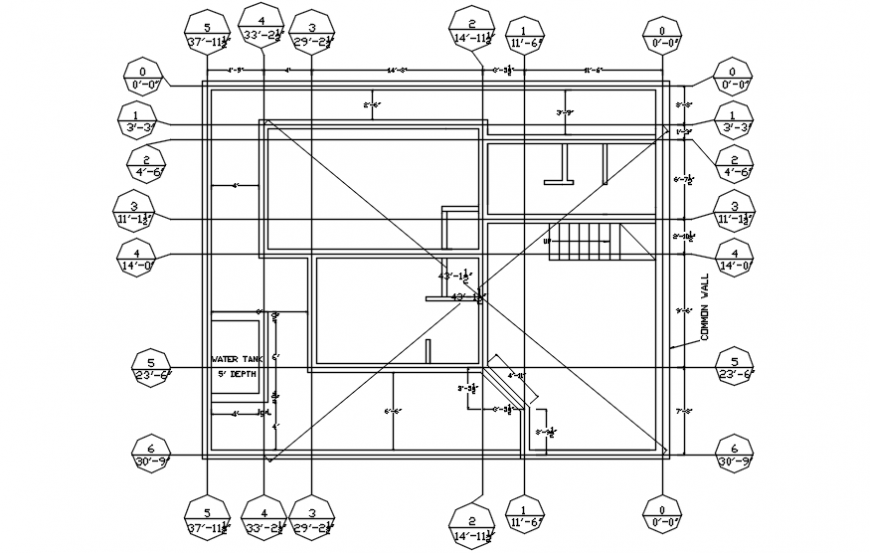 House common floor framing plan structure drawing details dwg file