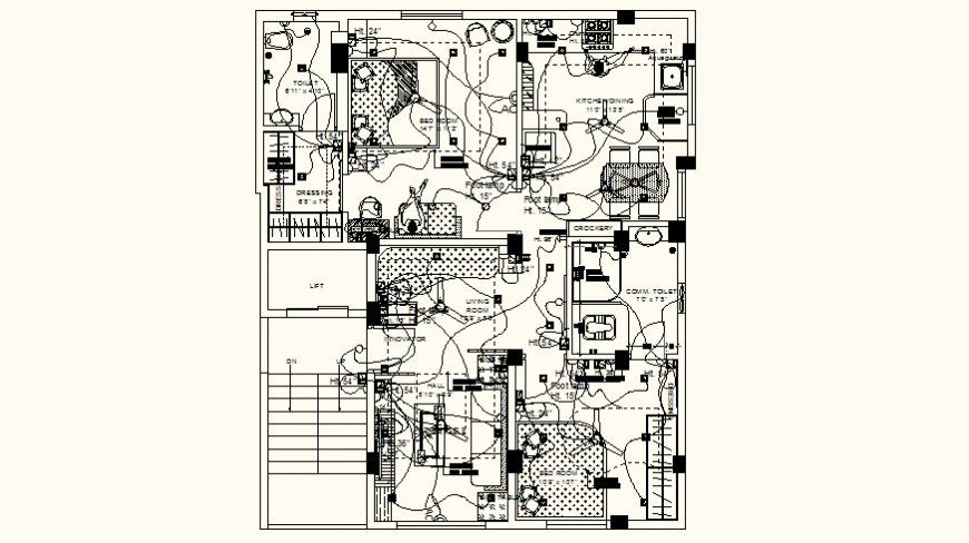 House design false ceiling detail plan and elevation dwg file