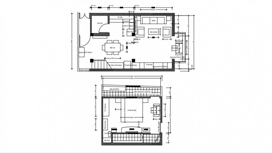 House distribution and bedroom plan cad drawing details dwg file