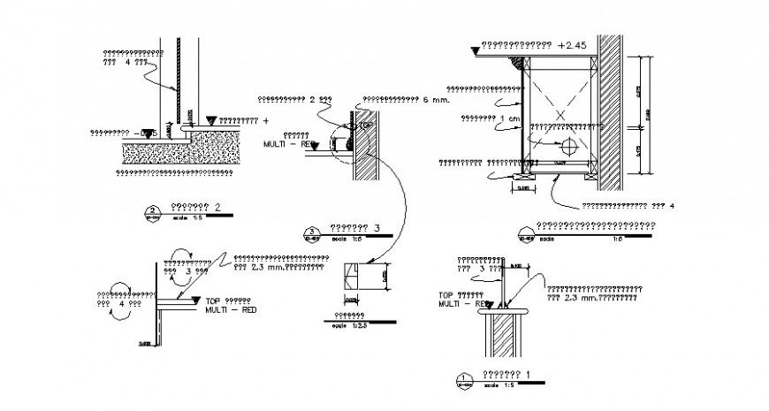 House door couplings and installation cad drawing details dwg file