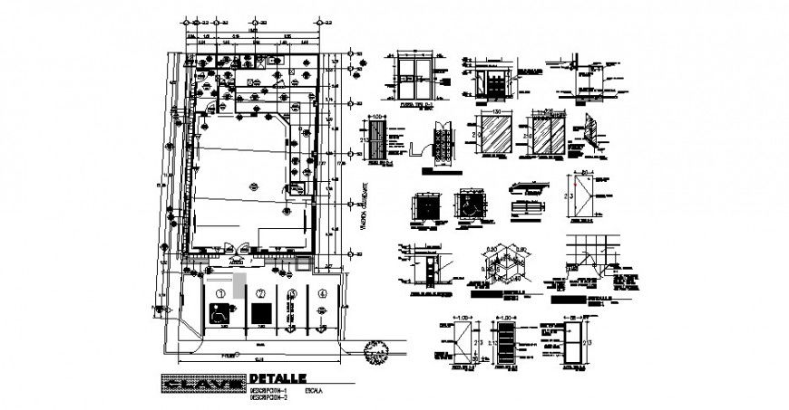 House doors and windows installation and cover plan cad drawing details dwg file