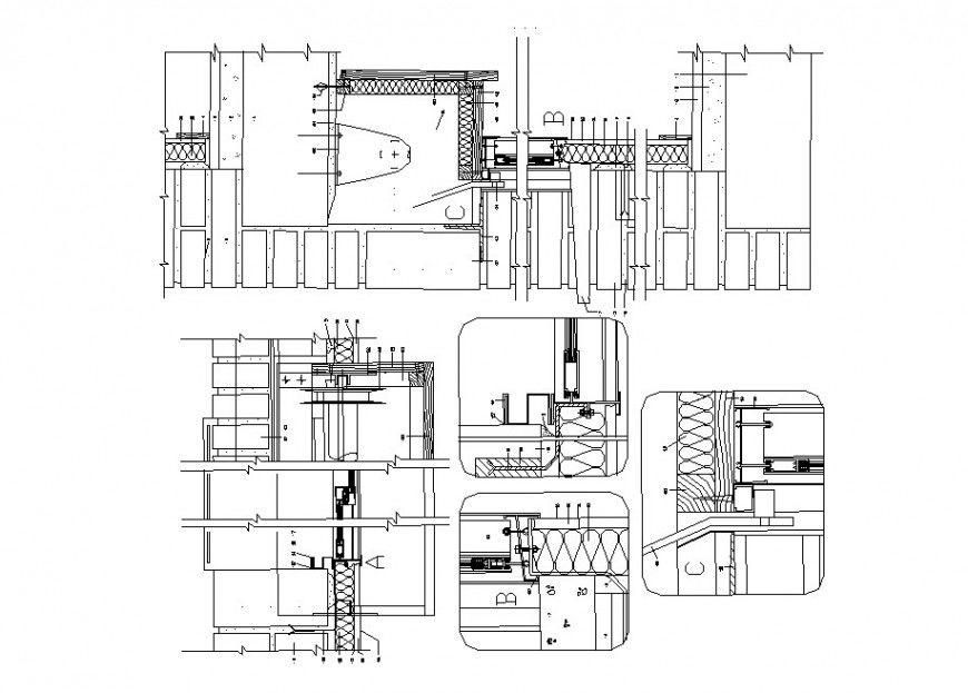 House doors coupling and installation cad drawing details dwg file