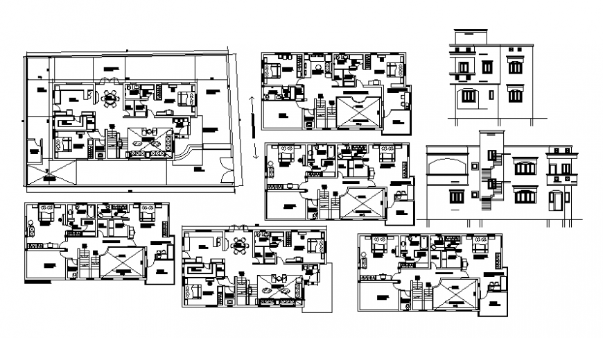 House drawings detail 2d view layout plan elevation and section dwg file