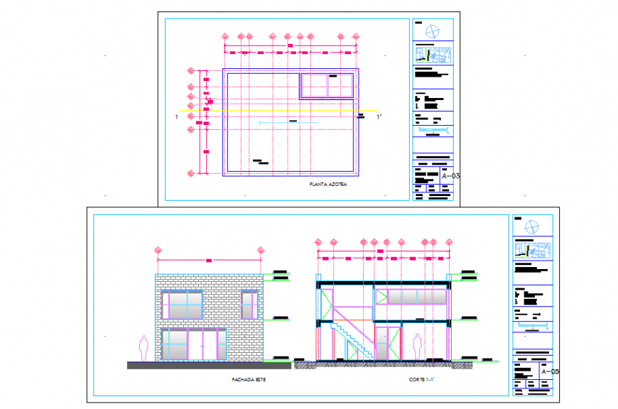 House Elevation Section design in DWG file