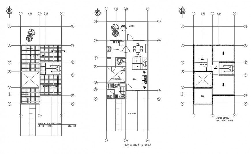 House first floor, second floor and cover plan cad drawing details dwg file