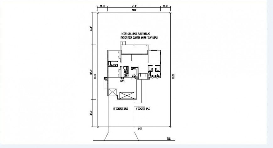 House first floor framing plan structure drawing details dwg file
