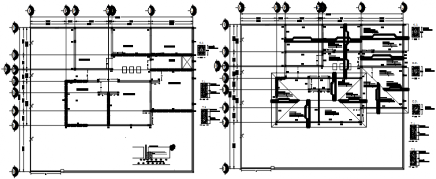 House floor distribution plan and structure cad drawing details dwg file