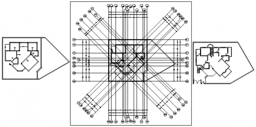 House floor framing plan and cover plan cad drawing details dwg file
