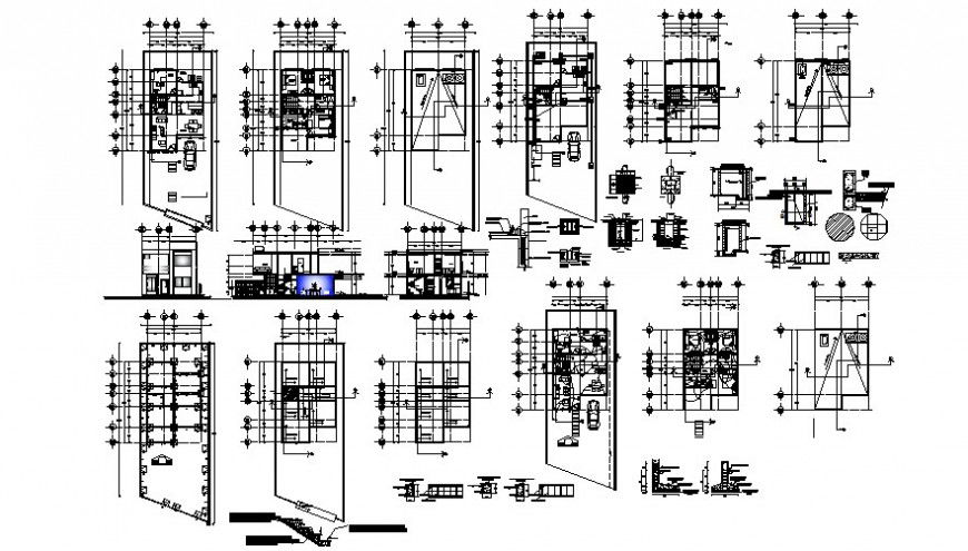 House floor plan and elevation with necessary detail in AutoCAD