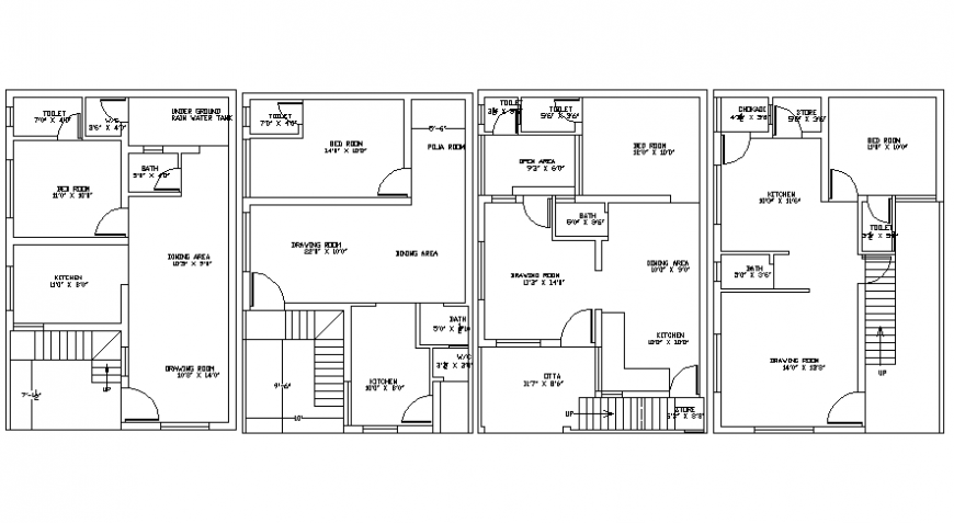 House floor plan drawings detail 2d view autocad software file