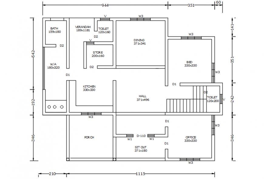House floor plan options cad drawings