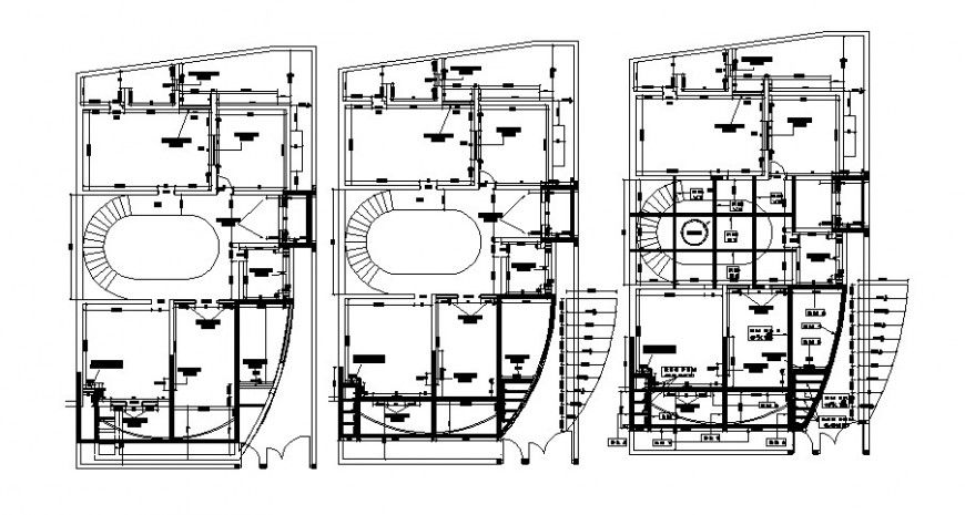 House floors layout plan details with framing structure cad drawing details dwg file