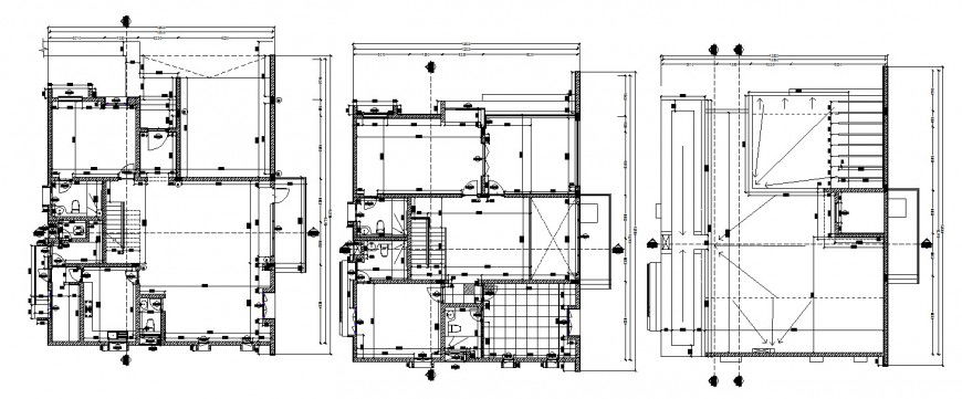 House floors sanitary plan and installation cad drawing details dwg file