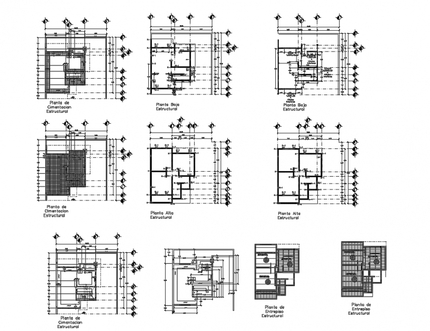 House floors structure and constructive details with brick wall and foundation dwg file