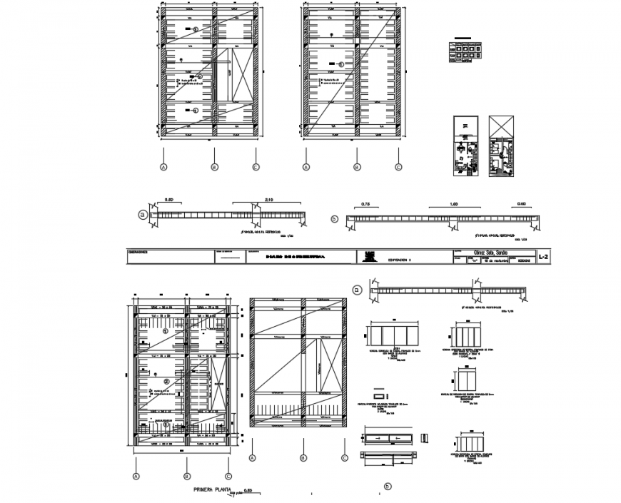 House foundation and structure detail dwg file