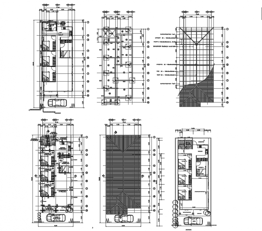 House foundation plan, floor plan, cover plan and auto-cad drawing details dwg file