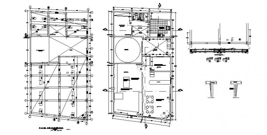 House foundation plan and layout plan cad drawing details dwg file