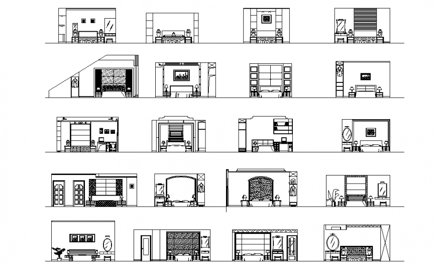 House Furniture Block Detail in Autocad file