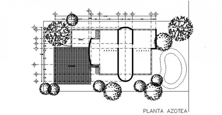 House garden landscaping structure drawing details dwg file
