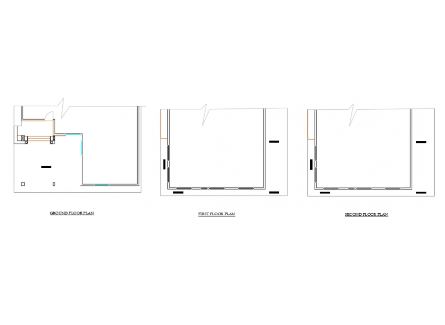 House general floor plan layout cad drawing details dwg file