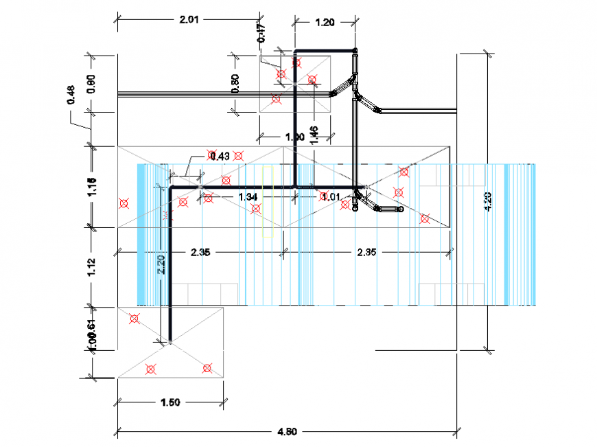 House general framing plan cad drawing details dwg file