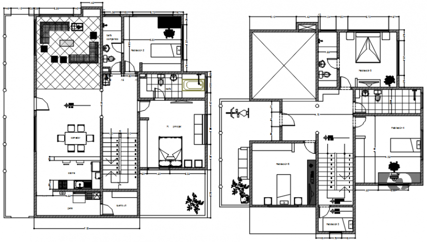 House general plan in AutoCAD software
