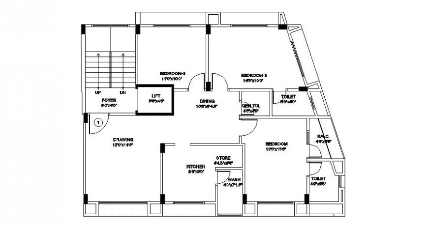House General Plan DWG File AutoCAD Complete Architectural Layout