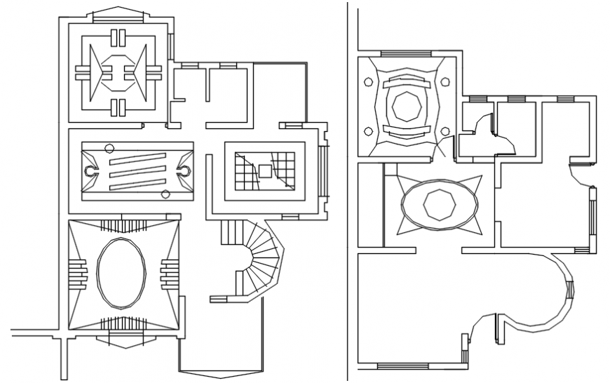House ground and first floor ceiling plan structure details dwg file