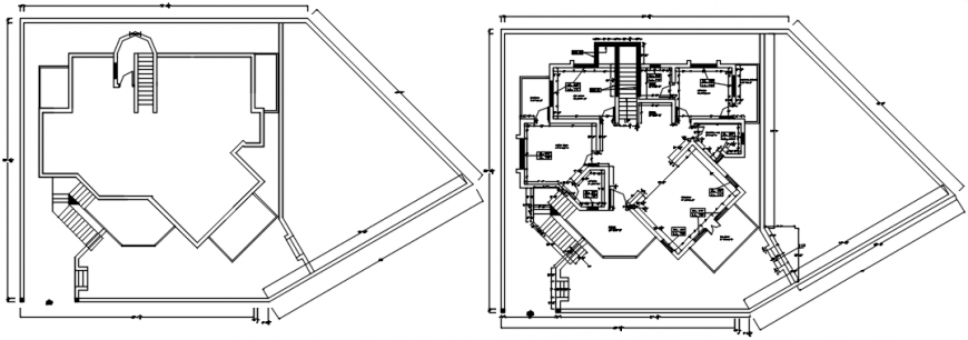 House ground floor plan and framing plan details dwg file