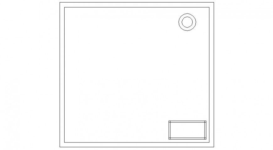 House hold block of washing machine simple plan in AutoCAD