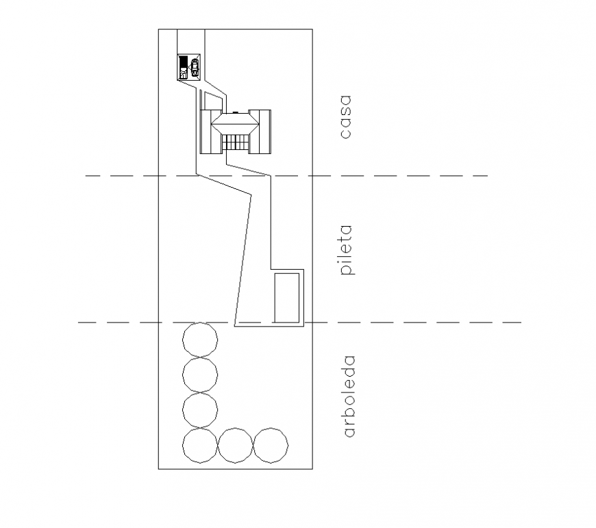 House in country club layout 2d view autocad file