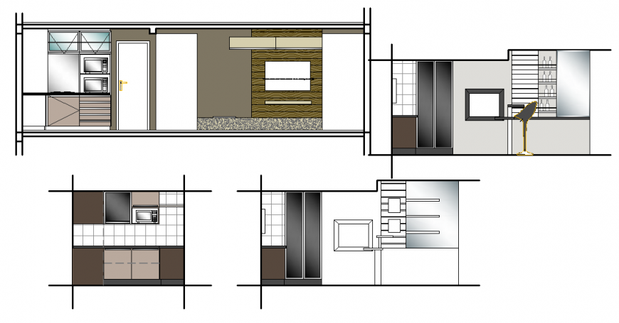 House interior drawing in dwg file.