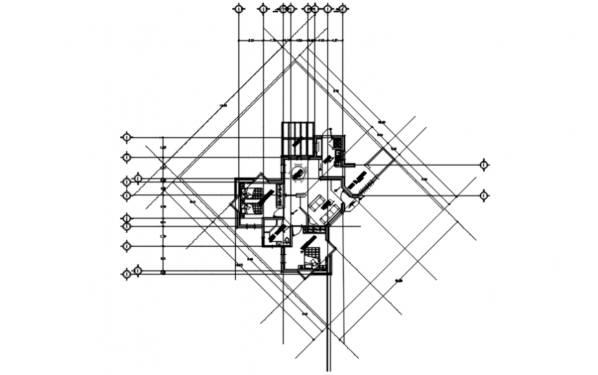 House layout floor plan 2d view autocad software drawings