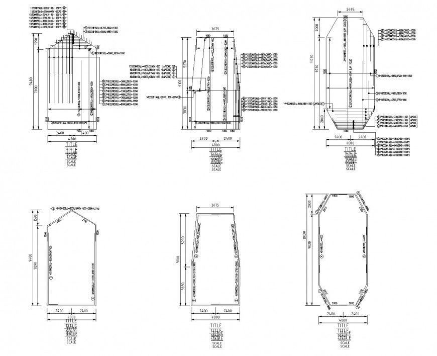 House layout line plan detail dwg file