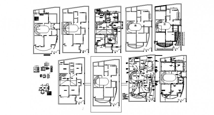 House layout plan, electrical installation and framing plan structure details dwg file