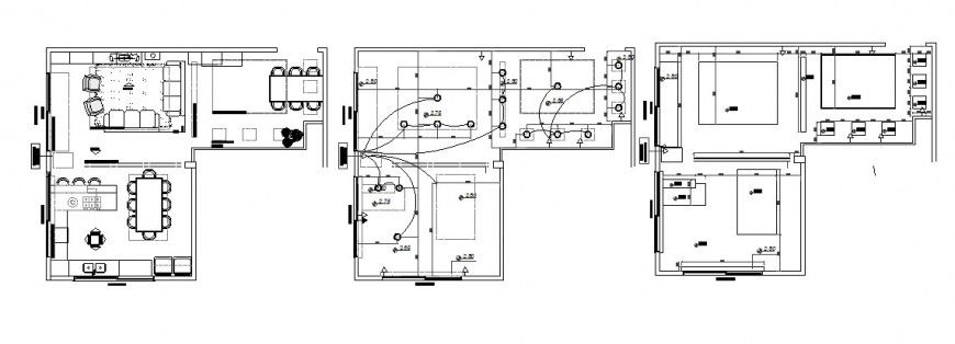 House layout plan, electrical installation and structure cad drawing details dwg file