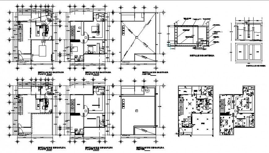 House layout plan, floor framing plan and auto-cad drawing details dwg file